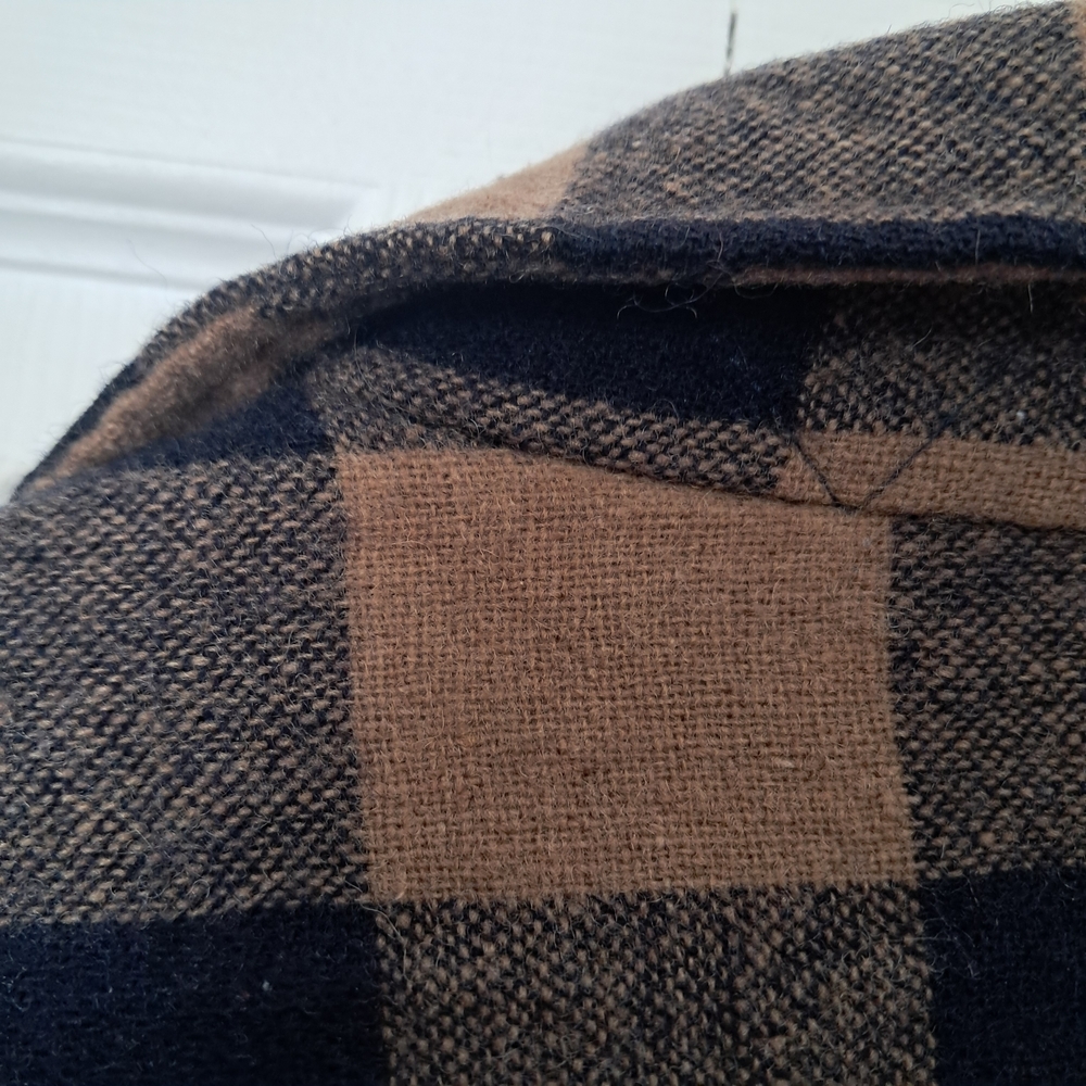 The Men's Store Black and Tan Plaid Shirt Jacket - Picture 8 of 12